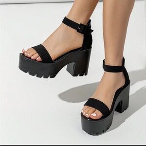 Black Platform Sandals